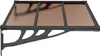 A black and brown polycarbonate door awning is shown against a white background. Náhľad obrázku produktu