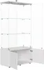 Vetrina in vetro bianca con illuminazione a LED, 3 ripiani Anteprima dell’immagine prodotto 12