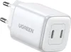 Gan 2 X USB-C 45W rychlonabíječka Qc Pd Ugreen Cd294 - bílá Náhled obrázku produktu 4