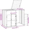 vidaXL Pojemnik na odpady do 2 ton Brązowy 144x81x113 cm Podgląd zdjęcia produktu 8