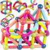 A collage of various magnetic building block structures. Náhled obrázku produktu