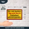 Blechschild 20x30cm Ein und Ausfahrt Tag und Nacht Produktbild-Vorschau 2