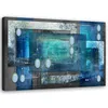 Leinwandbild blaue 3d-abstraktion 100x70 cm Feeby blau Produktbild-Vorschau 1