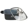A square pot with a glass lid is shown against a white background. Produktbild-Vorschau