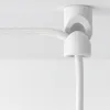 bALENÍ 3 kusů I Porcelánový retro držák kabelu Háček I bílý Náhled obrázku produktu 1