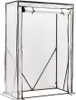A white greenhouse with a brown frame. Produktbild-Vorschau