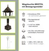 Rustikale Außenleuchte mit Bewegungsmelder 120 cm Schwarz Produktbild-Vorschau 3