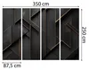 Samoprzylepna Fototapeta Czarna geometria 3D ze złotymi Podgląd zdjęcia produktu 4