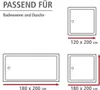Hayrets 260 cm lang x 200 cm breit, Weißer Duschvorhang Produktbild-Vorschau 5