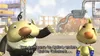 Two cartoon characters stand in an industrial setting with pipes and machinery in the background. The character on the left is speaking, with text appearing below. Produktbild-Vorschau