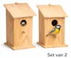 Set van 2 Vogelhuisjes Hout – Nestkast voor Mezen – Met Productafbeelding-voorbeeld 1