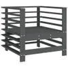 vidaXL Gartenstühle mit Kissen 2 Stk. Grau Massivholz Produktbild-Vorschau 8