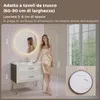 Espejo de baño con iluminación, diámetro aproximado de 60 Vista previa de la imagen del producto 2