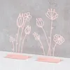 2er Set Metall Blume H18cm  Altrosa Deko-Aufsteller Produktbild-Vorschau 2