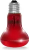 A red light bulb shaped object with a silver screw base and a black tip. Anteprima dell’immagine prodotto