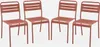 Set 4 sedie da giardino bistrot in acciaio, Terracotta Anteprima dell’immagine prodotto 1