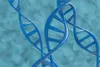Wallario selbstklebendes Poster - DNA-Strang in blau auf Produktbild-Vorschau 1