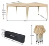 CASARIA® Pavillon Capri 3x6m Pop-Up Beige Wasserabweisend Produktbild-Vorschau 6