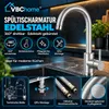 VBChome spoelbak, graniet, zwart, met kraan, 55 x 44 cm, Productafbeelding-voorbeeld 7