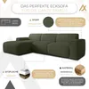 AX LIVING Couch Sofa L Form Didim mini Grün 310 cm breit, Produktbild-Vorschau 5