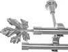 Gardinenstange Ø 20mm Metall in Edelstahl Look 2-läufig Produktbild-Vorschau 1
