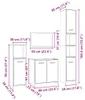 vidaXL Set di mobili da bagno 4 pezzi in legno grigio Anteprima dell’immagine prodotto 7