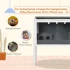 PawHut Hamsterkäfig aus Holz für Zwerghamster Nagerkäfig Produktbild-Vorschau 4