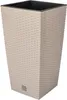 A tall, square planter with a woven texture. Anteprima dell’immagine prodotto
