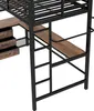 Close-up view of a loft bed with a desk and drawers. Náhled obrázku produktu