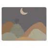 MuchoWow® Mauspad Mousepad Berg - Baum - Mond - Pastell Produktbild-Vorschau 1