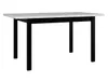 Rozkládací kuchyňský stůl 120x80 cm ELISEK 1 - bílý / černý Náhled obrázku produktu 2