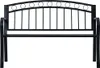 vidaXL Gartenbank 125 cm Schwarz Stahl Produktbild-Vorschau 1