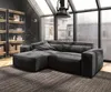 DELIFE Ecksofa Sirpio 230x155 cm Mikrofaser Schwarz Produktbild-Vorschau 1