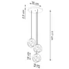 Lampa wisząca TULOS czarna 3xE27x15W metal wym:117x30x30cm Podgląd zdjęcia produktu 4