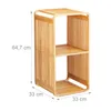 Relaxdays Bambus Regal, abgerundetes Standregal, schmales Produktbild-Vorschau 4
