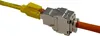 Close-up of a network adapter with two cables connected. Produktbild-Vorschau