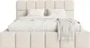 FEDVE Polsterbett Lund aus Bouclé-Stoff 160x200 cm, Creme Produktbild-Vorschau 1
