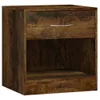 vidaXL Tables de chevet 2 pcs. avec tiroir chêne fumé Voir les images du produit 6