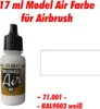 Vallejo 71.001, 17 ml, Weiß, Matte, Flasche Produktbild-Vorschau 3