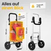 Einkaufstrolley klappbar mit Lufträdern 45 kg – Produktbild-Vorschau 8