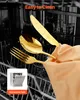 A close-up shot of golden cutlery being cleaned in a dishwasher. Náhľad obrázku produktu