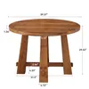 Tribesigns eettafel van massief beukenhout, 100 cm, Productafbeelding-voorbeeld 2