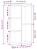 vidaXL Artisan dubová knižnica 50x25x80 cm materiál na báze Náhľad obrázku produktu 8