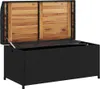 vidaXL Banc avec espace de rangement noir 100x50x52 cm Poly Voir les images du produit 6