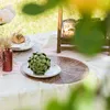 Untersetzer Holz-Optik 6er Platz-Set 38 cm rund abwischbar Tisch-Deko Hochzeit Geburtstag Sommerfest Dekoration Platz-Set Produktbild-Vorschau