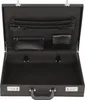 An open black attaché briefcase with organizational compartments. Podgląd zdjęcia produktu