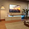 Meuble TV INONEFT, meuble bas moderne avec éclairage LED, Voir les images du produit 7