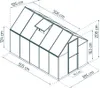Palram - Canopia Aluminium Gewächshaus Mythos 610 Grau Produktbild-Vorschau 7