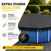 Telo copri piscina rotondo, nero – 200 g/m², telo solare Anteprima dell’immagine prodotto 5