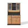 Flieks mobile alto da cucina con ante in vetro, mobile da Anteprima dell’immagine prodotto 10